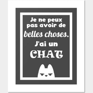 Fun cat quotes - French Posters and Art